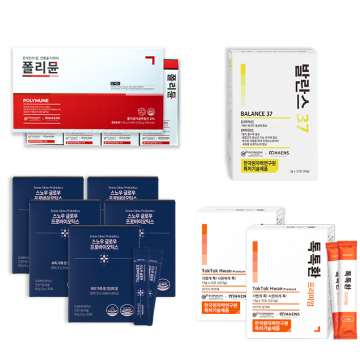 폴리뮨 1개 +발란스 1개 +톡톡환 프리미엄 낱개 2개 + 스노우 5개