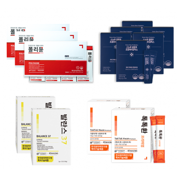 폴리뮨 3개 + 발란스 2개 + 톡톡환 프리미엄 2개  + 스노우 유산균 3box *2set