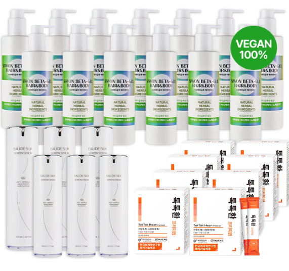 톡톡환 프리미엄 8개 + 오드실크 화장품 (2종) 3개 + 시원베타글루 13개