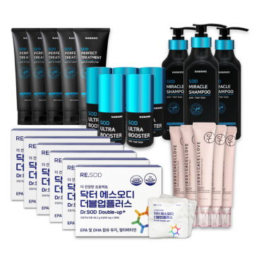 부스터 (5개) + 트린트먼트 (5개) + 아이크림(5개) +  닥터 SOD (6개) + 샴푸 (3개)